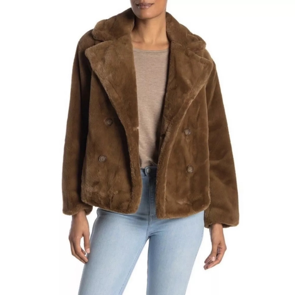 NWOT Vince Oversized XS Faux Fur Coat